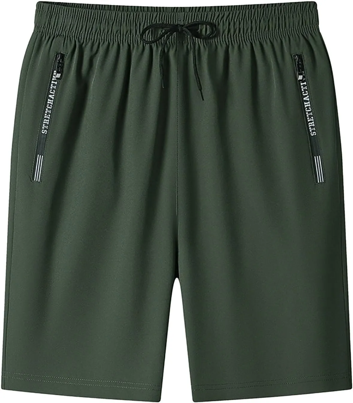 Men's Active Quick Dry Shorts Ice Silk Drawstring Elastic Waisted Athletic Shorts Running Gym Workout Casual Short Pants