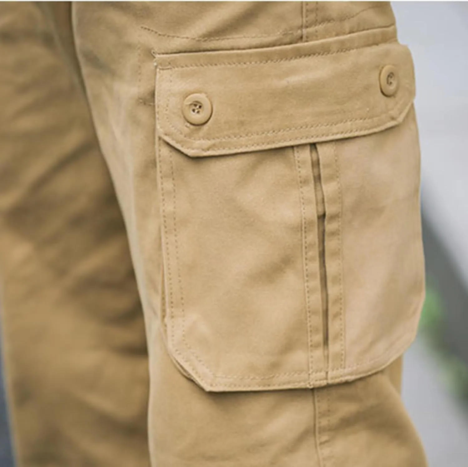Men's Athletic Gym Cargo Shorts Plus Size Solid Outdoor Wear Resistance Short with Multiple Pockets Knee Length Short