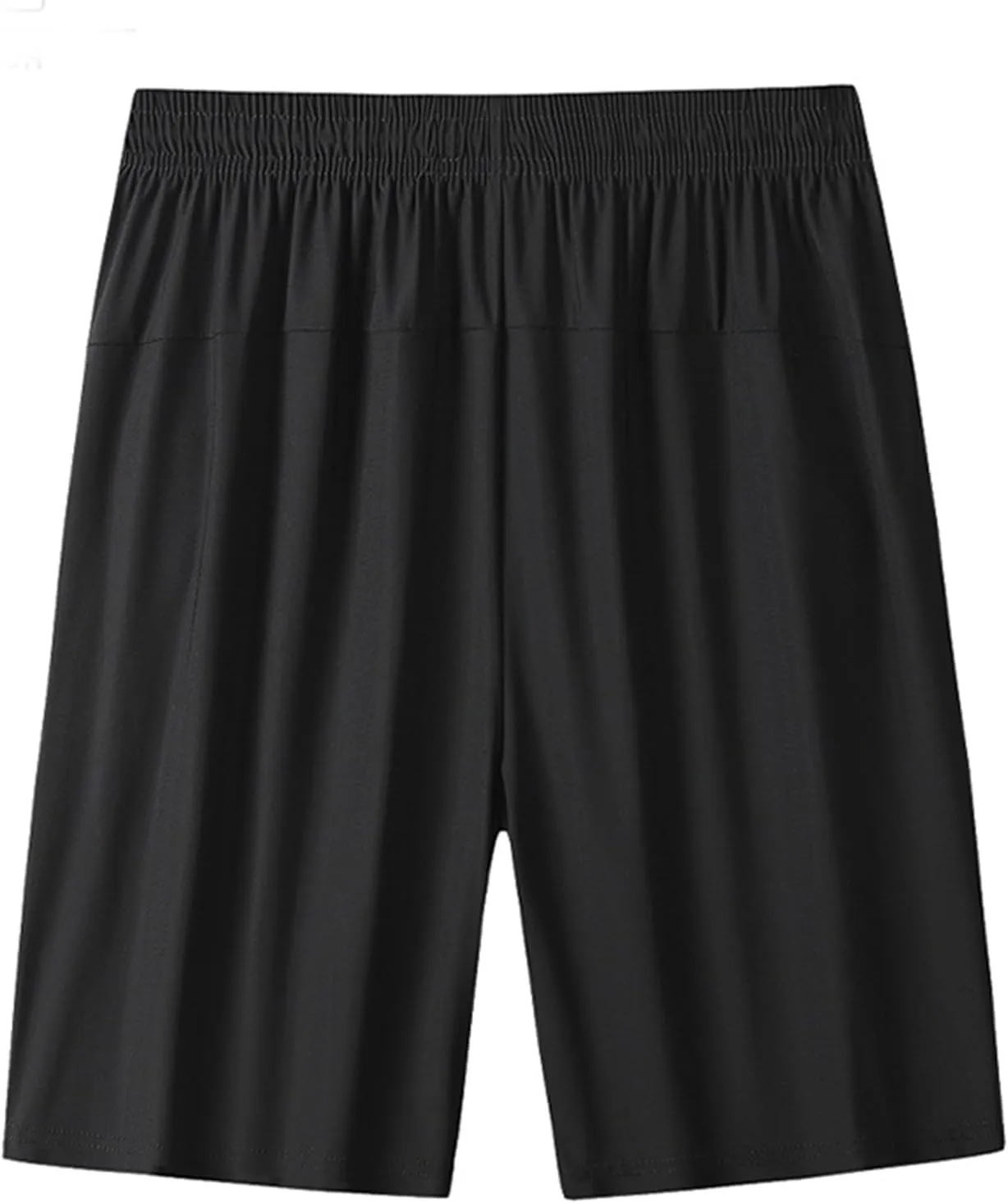 Mens Athletic Running Workout Shorts Quick Dry Elastic Waist Shorts Big Tall Loose Lightweight Shorts with Zip Pocket