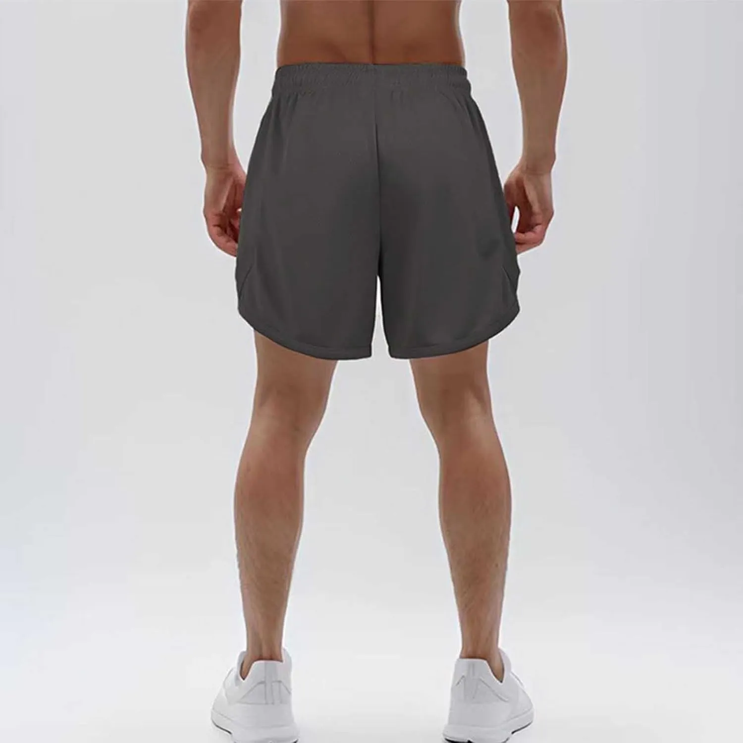Men's Athletic Shorts Baggy Quick Dry Gym Workout Running Hiking Short Pant 2025 Drawstring Elastic Waist Track Pants