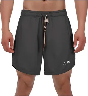 Men's Athletic Shorts Baggy Quick Dry Gym Workout Running Hiking Short Pant 2025 Drawstring Elastic Waist Track Pants