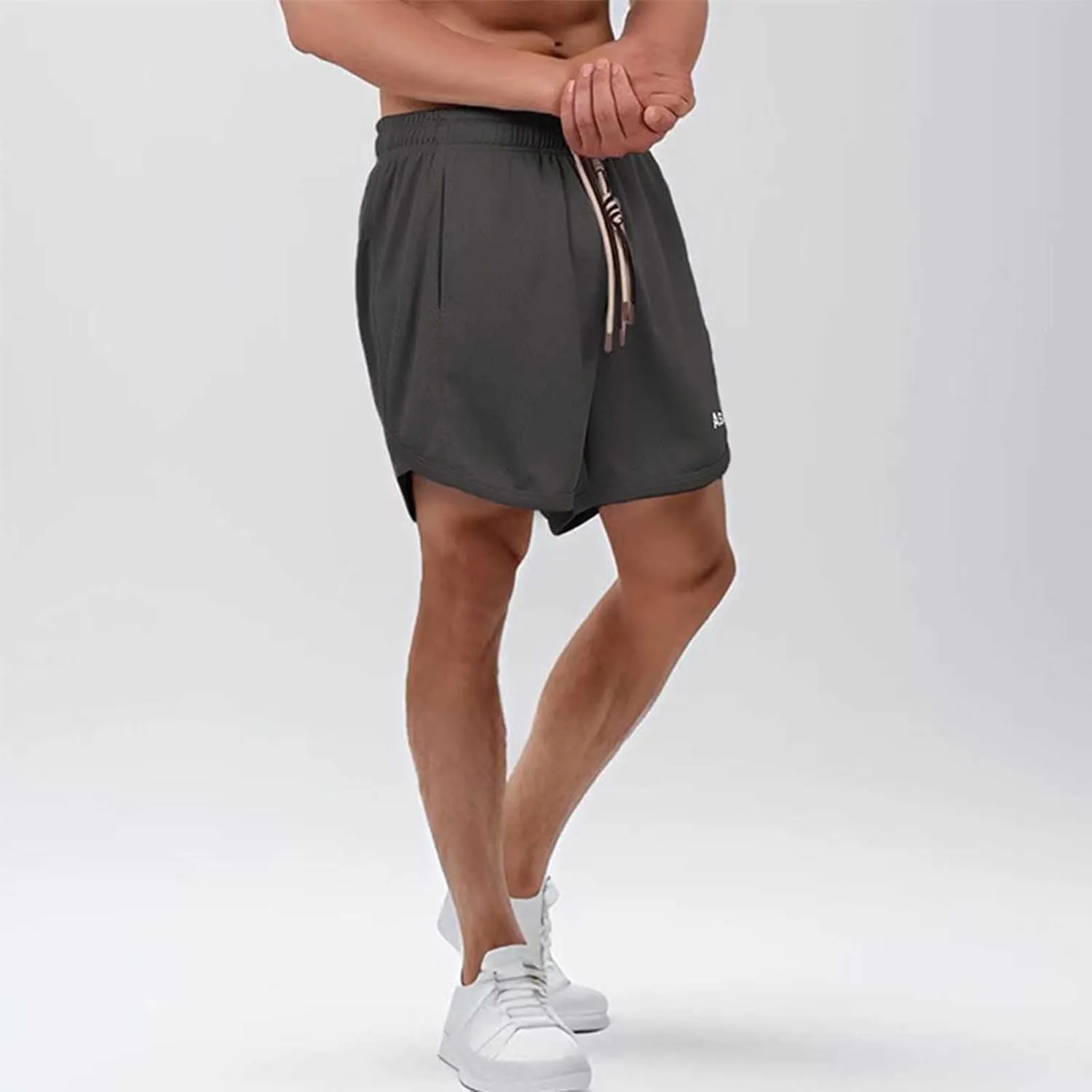 Men's Athletic Shorts Baggy Quick Dry Gym Workout Running Hiking Short Pant 2025 Drawstring Elastic Waist Track Pants