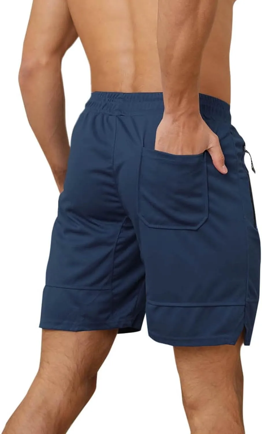 Mens Athletic Shorts Outdoor Sports Basketball Shorts Soft Casual Lightweight Quick Dry Short Shorts with Pockets