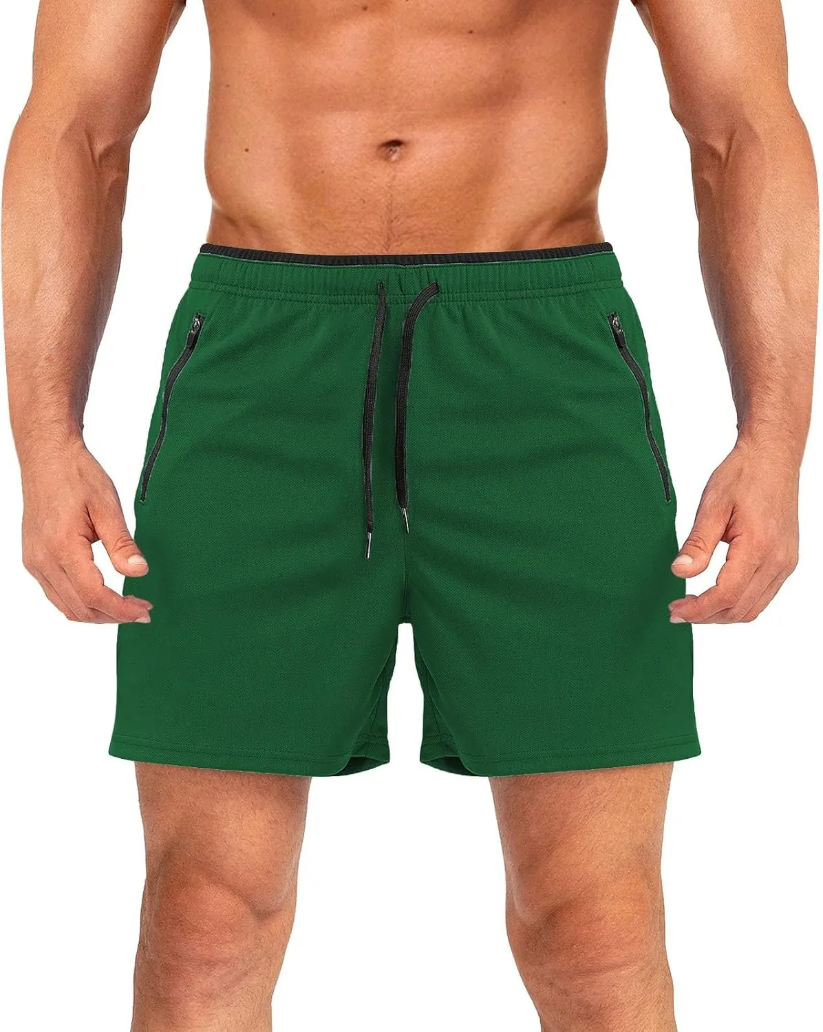 Mens Athletic Shorts Quick Dry Breathable Loose Fit Hiking Workout SweatShorts Elastic Waist Drawstring Summer Shorts