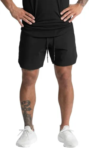Mens Athletic Workout Shorts Quick Dry Lightweight Bodybuilding Gym Running Basketball SweatShorts with Zipper Pockets