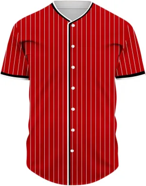 Men's Baseball Jersey Button Down Shirts Plain Stripes Active Team Sports Uniform V Neck Summer Short Sleeve Tops