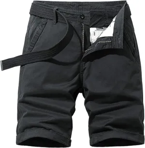 Mens Big and Tall Casual Loose Cargo Sports Five Shorts Elastic Waist Quick Dry Shorts with Multi Pockets