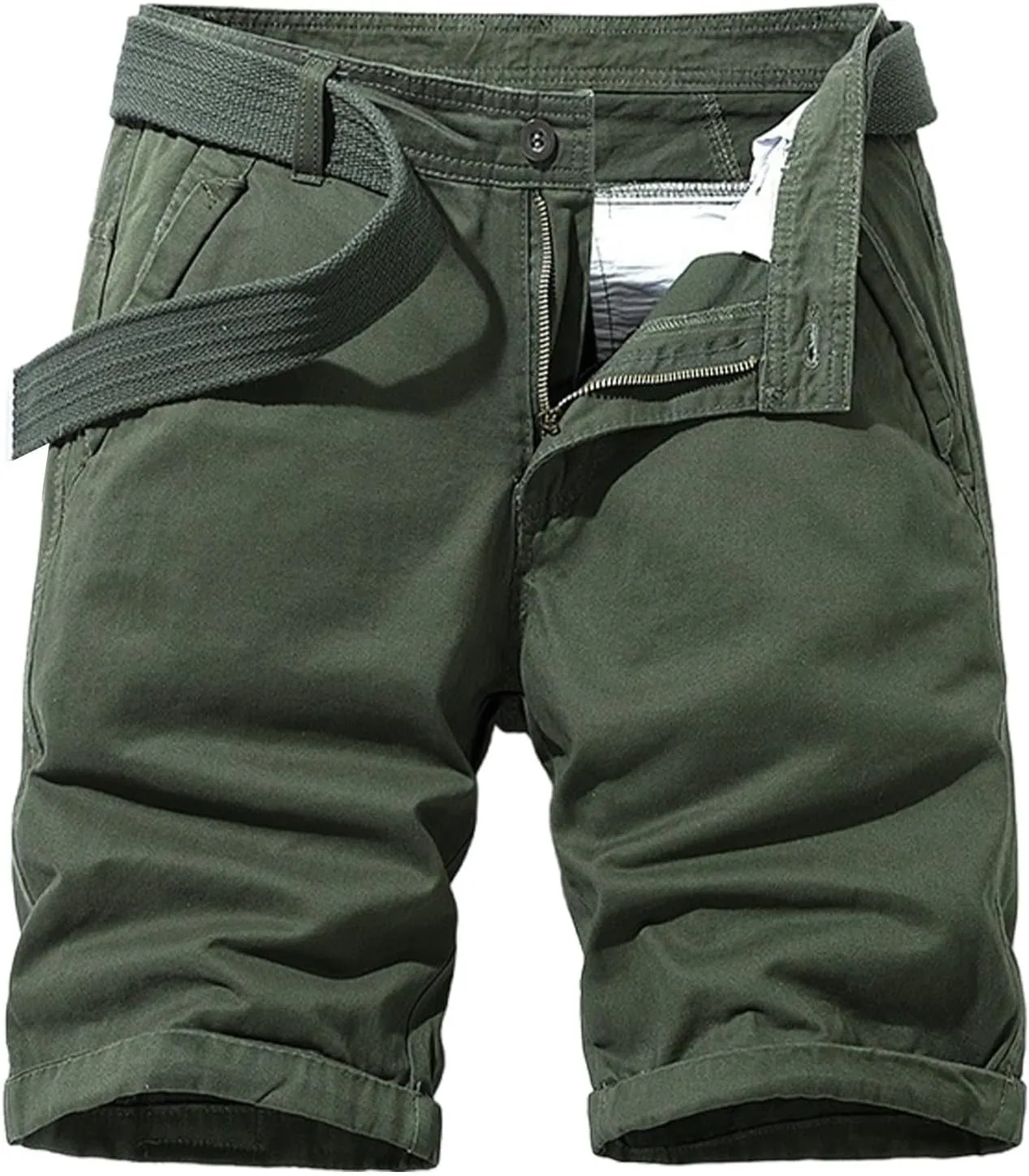 Mens Big and Tall Casual Loose Cargo Sports Five Shorts Elastic Waist Quick Dry Shorts with Multi Pockets