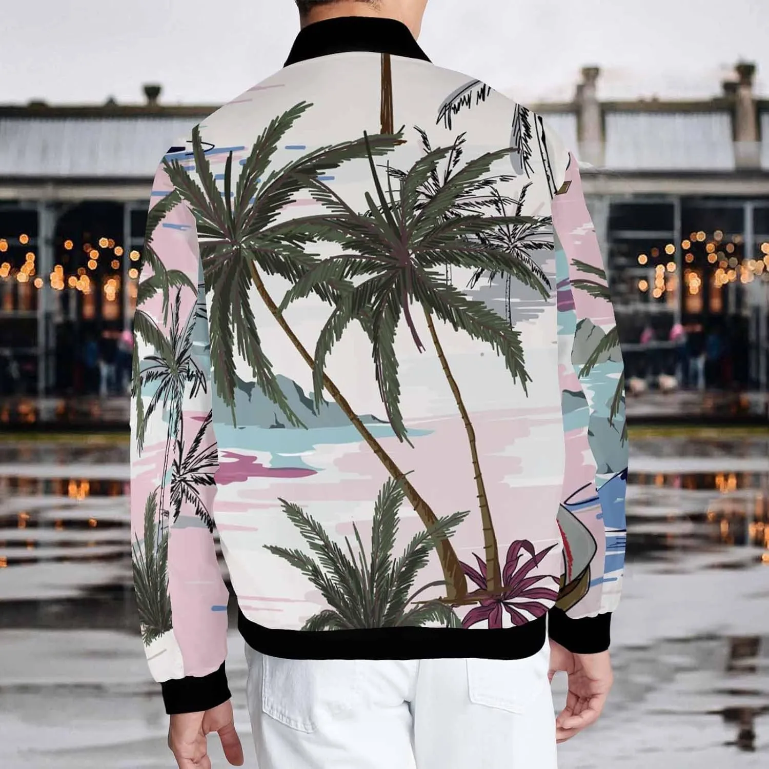 Mens Bomber Jacket Vintage Style Bomber Jacket Men Men's Casual Varsity Jacket Vintage Lightweight Bomber Jackets
