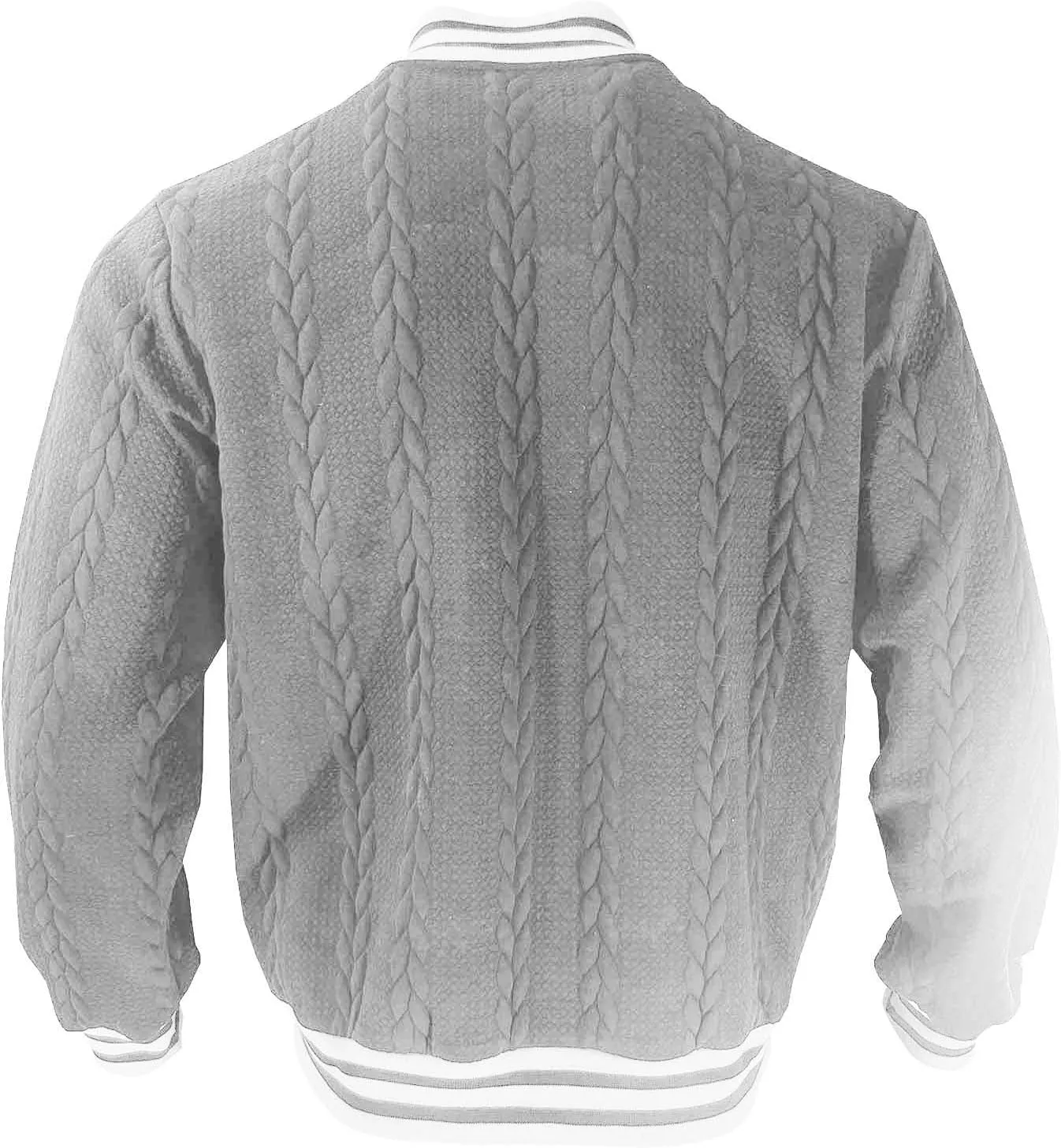 Mens Cable Knitted Cardigan Sweaters Trendy Button Down Varsity Jackets Fall Winter Oversize Thicken Thermal Coat Top