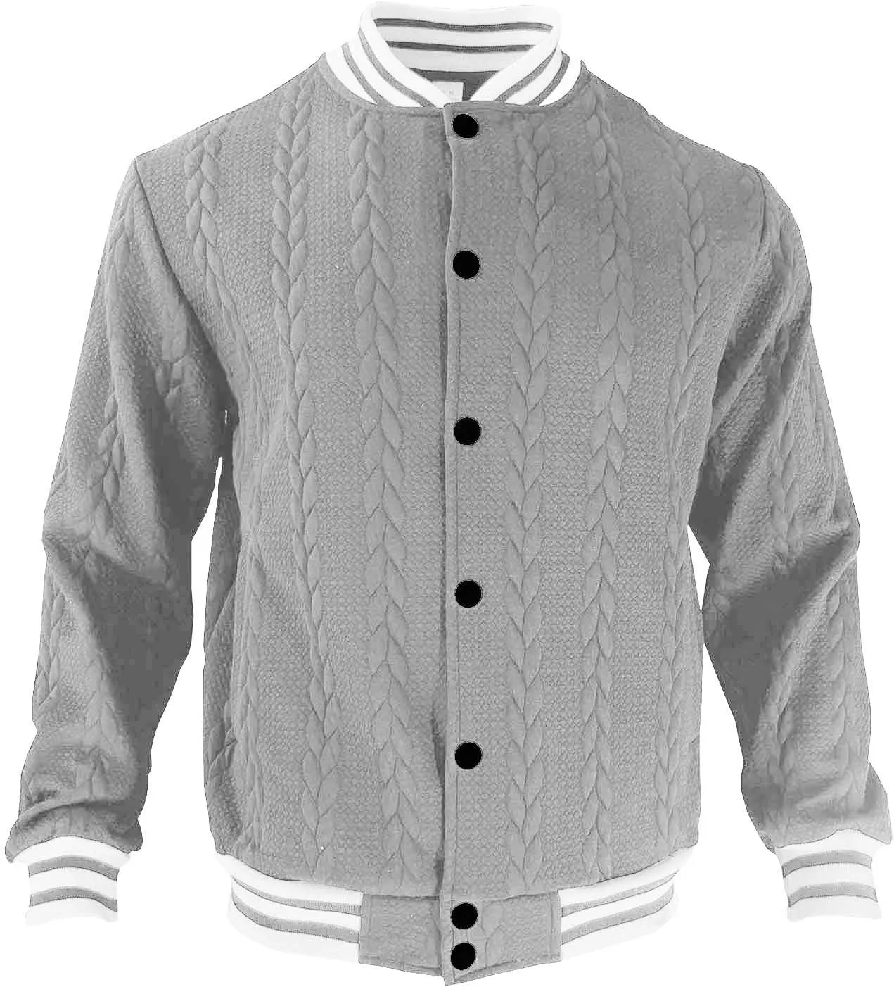 Mens Cardigan Sweaters Oversize Fall Winter Thermal Button Down Cable Knitted Sweater Casual Trendy Varsity Jackets