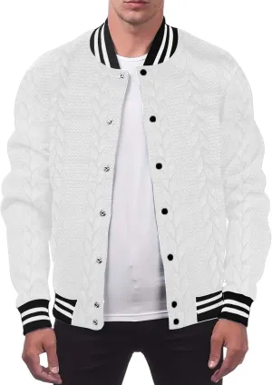 Mens Cardigan Sweaters Oversize Fall Winter Thermal Button Down Cable Knitted Sweater Casual Trendy Varsity Jackets