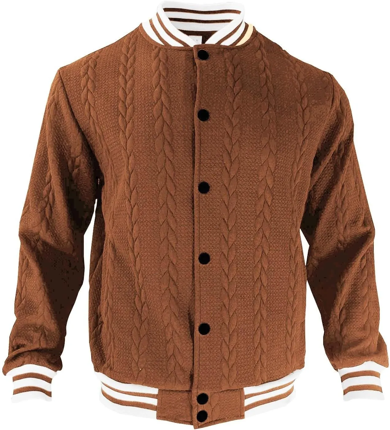 Mens Cardigan Sweaters Oversize Fall Winter Thermal Button Down Cable Knitted Sweater Casual Trendy Varsity Jackets