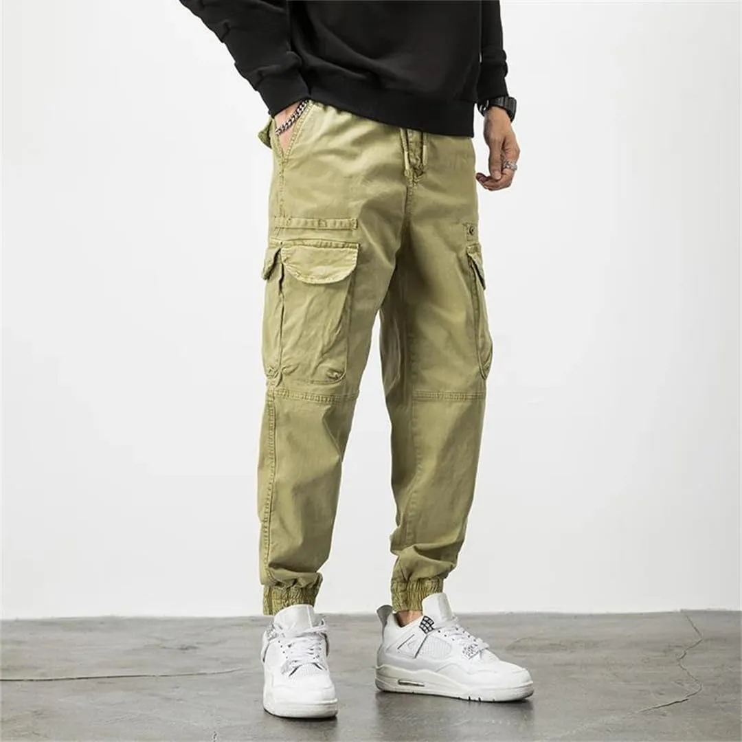 Mens Cargo Pants Multi-Pocket Pockets Trouser Japanese Streetwear Jogging Pants Cargo Pants