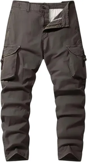 Men's Cargo Pants Relaxed Fit Sport Pants Jogger Sweatpants Drawstring Outdoor Trousers with Pockets