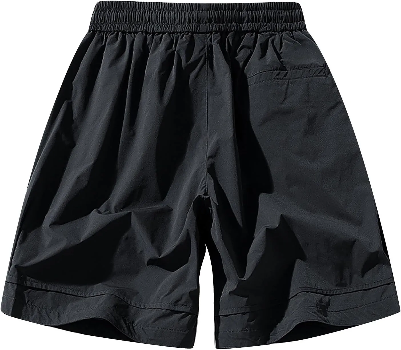 Men's Cargo Shorts Elastic Waist Drawstring Summer Casual Quick Dry Athletic Sport Jogging Shorts with 5 Pocket