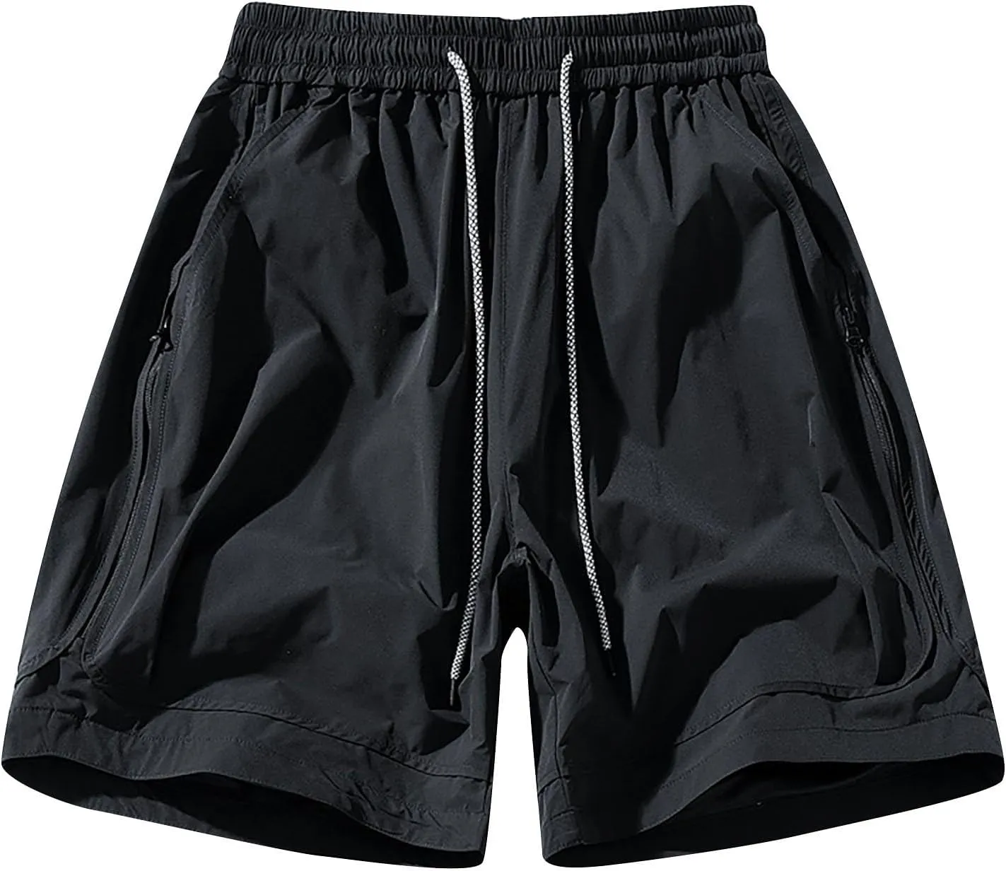 Men's Cargo Shorts Elastic Waist Drawstring Summer Casual Quick Dry Athletic Sport Jogging Shorts with 5 Pocket