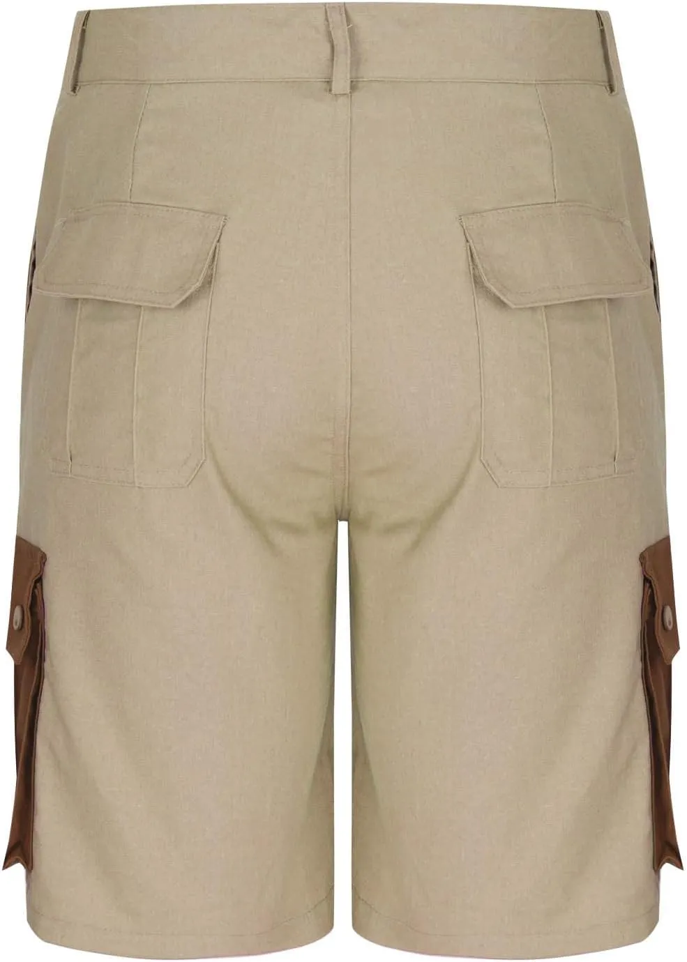 Mens Cargo Shorts Linen Drawstring Straight Casual Bottoms with Multiple Pockets Fashion Patchwork Beach Shorts