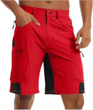 Mens Cargo Shorts Solid Color Fashion Patchwork Short Pants with Multiple Pockets Flowy Comfy Workwear Shorts