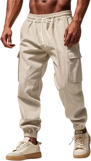 Mens Cargo Work Pants, Ripstop Stretch Tactical Pants, Outdoor Water Resistant Hiking Pants
