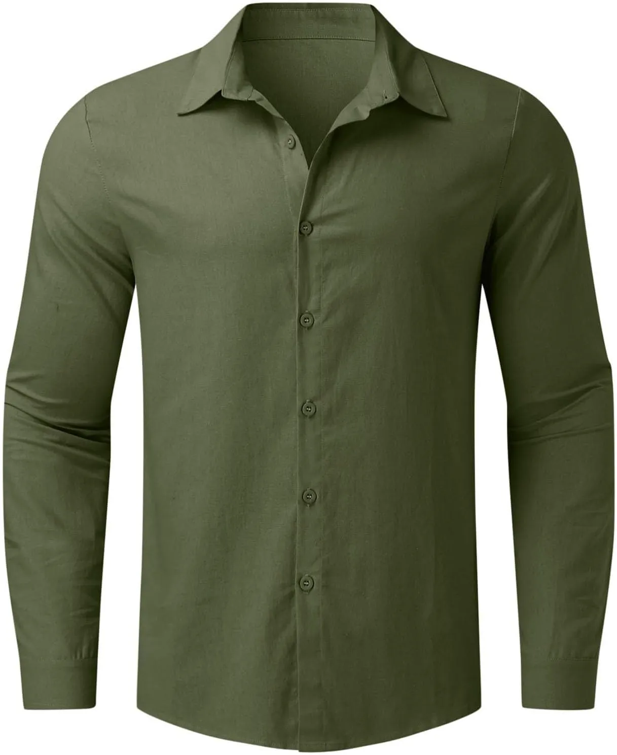 Men's Casual Button Down Shirt Cotton Solid Color Pocket Long Sleeve Shirt Top Long Sleeve T Shirt Men Mens Shirts