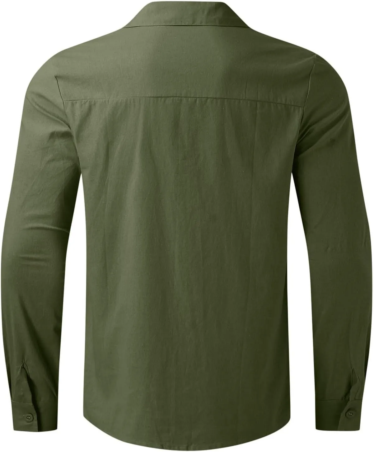 Men's Casual Button Down Shirt Cotton Solid Color Pocket Long Sleeve Shirt Top Long Sleeve T Shirt Men Mens Shirts