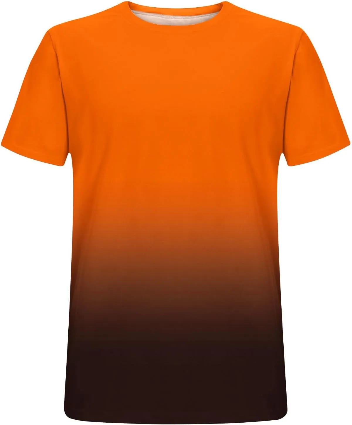 Men's Casual Printed Short Sleeve T Shirt Lightweight Gradient Crewneck Tees Summer Fashion Athletic Gym Tee Shirts
