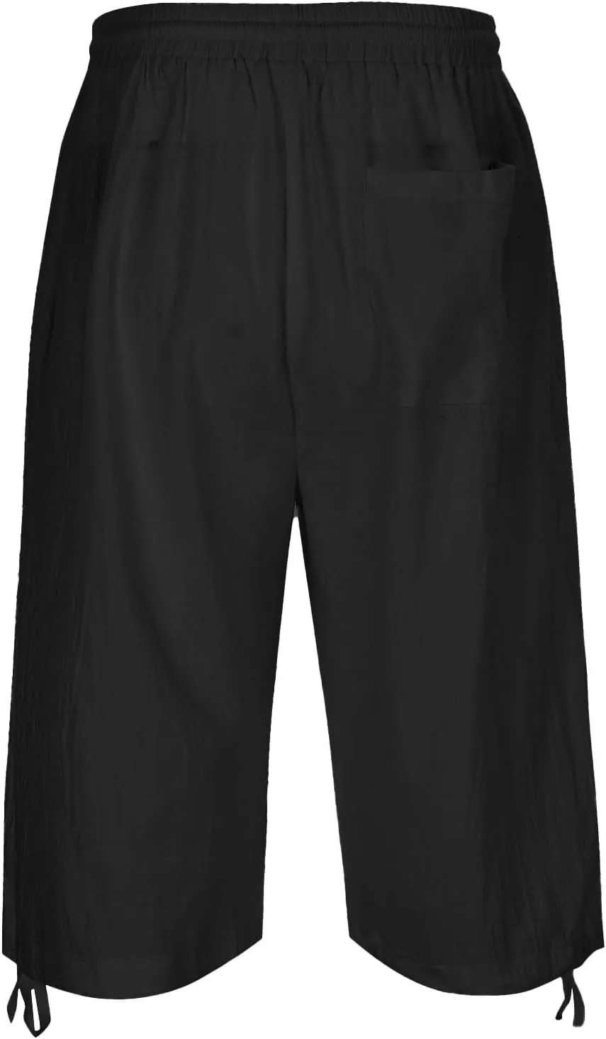 Mens Cotton Linen Shorts Casual Summer Beach Capri Pants Athletic Gym Workout Shorts with Pockets