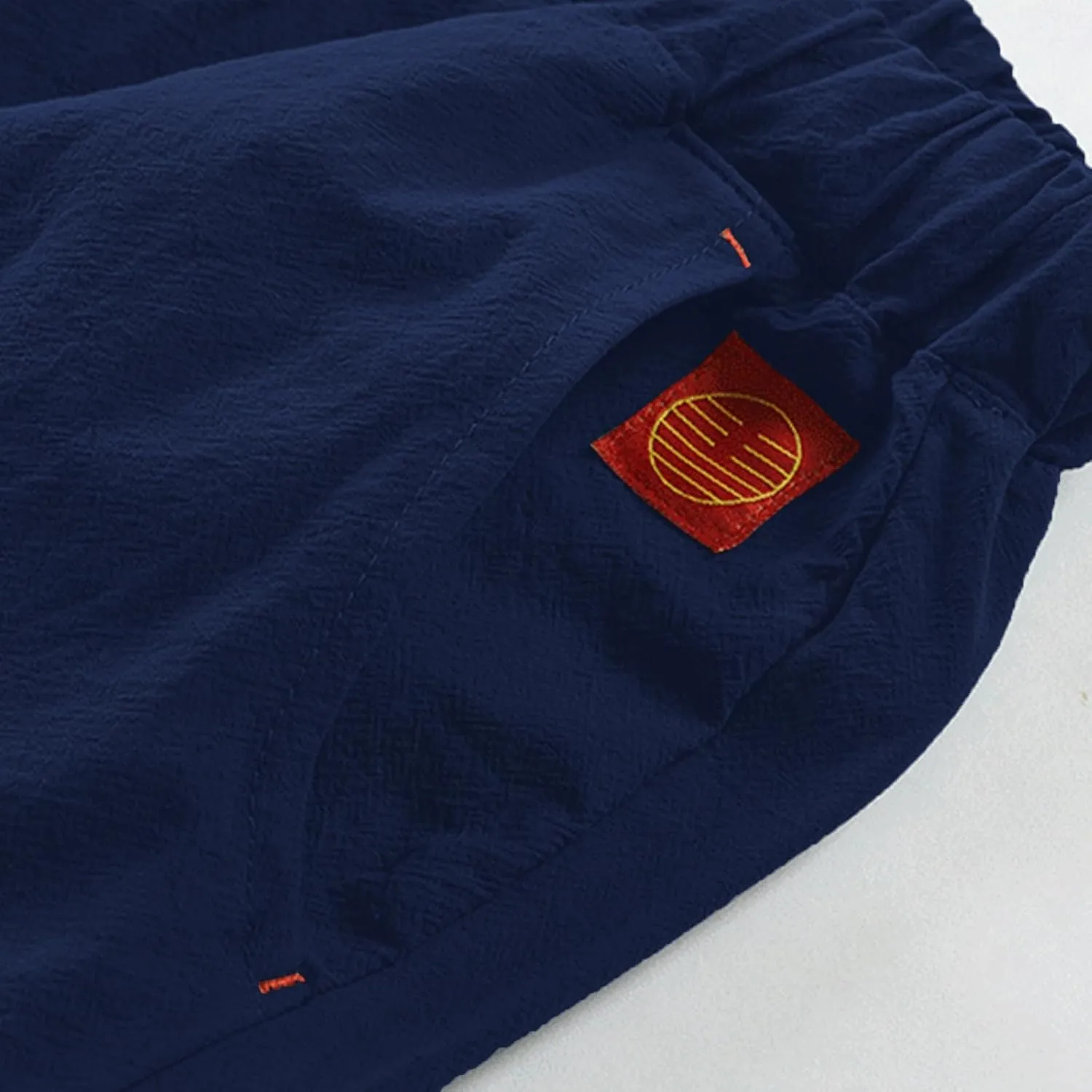 Mens Cotton Linen Shorts Casual Summer Beach Capri Pants Athletic Gym Workout Shorts with Pockets