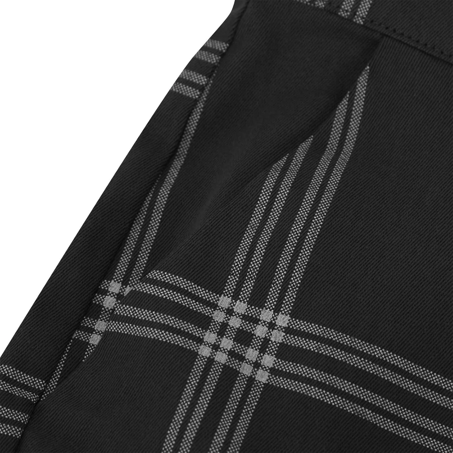 Mens Dress Pants Slim Fit Stretch Fashion Plaid Pant Skinny Leg Striped Button Work Pants Straight Casual Pants