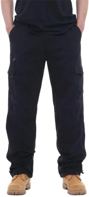 Men's Durable Multi-Pocket Straight Leg Cargo Work Pants Loose Fit