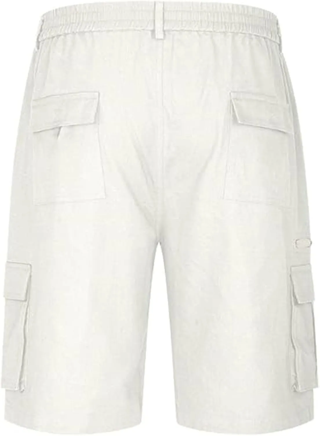 Mens Elastic Waist Cargo Shorts 2024 Summer Casual Bermuda Shorts with Multi Pocket Casual Short Pants Trendy Shorts