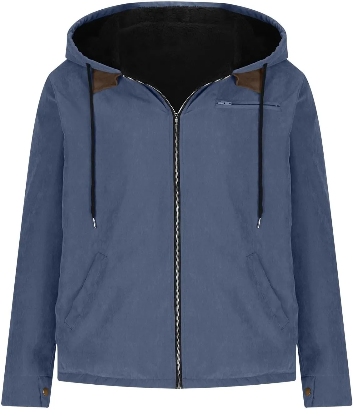 Men's Fleece Lined Hooded Winter Jackets Coats Thicken Warm Hoodie Sweatshirt Jacket with Multi Pockets