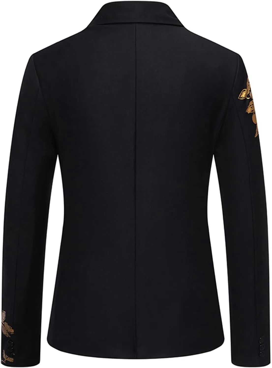 Men's Floral Jacquard Dress Suit Jacket One Button Slim Fit Printed Tuxedo Blazer Sport Coat for Wedding Banquet Prom