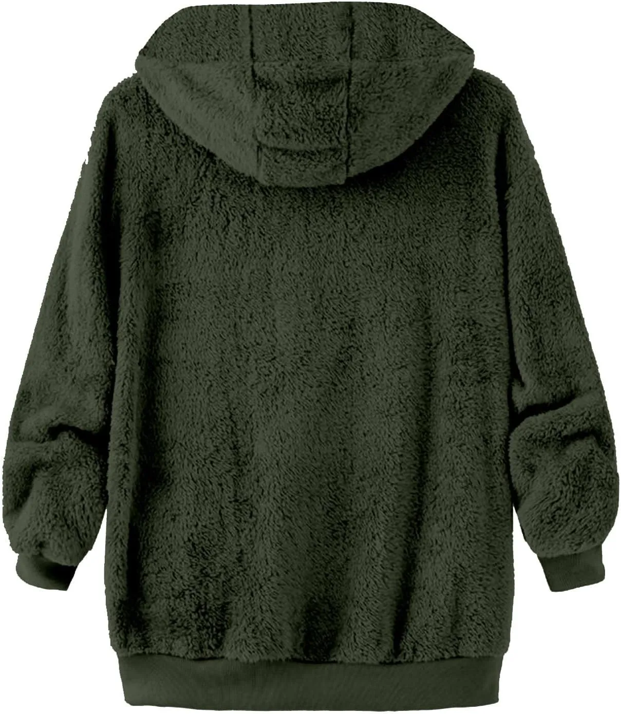 Men's Fuzzy Fleece Hoodie Jacket Zip Up Hooded Sweatshirts Sherpa Warm Winter Coats Tops with Pockets