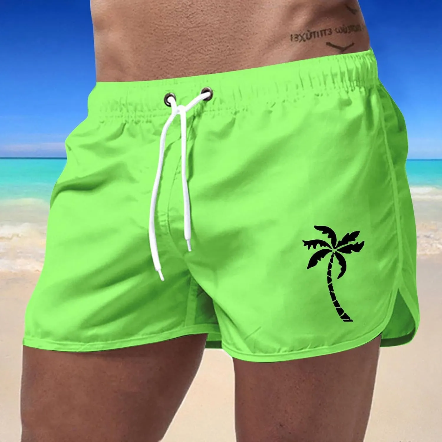 Mens Graphic Print Shorts Casual Workout Cool Shorts Quick Dry Gym Running Short Pants