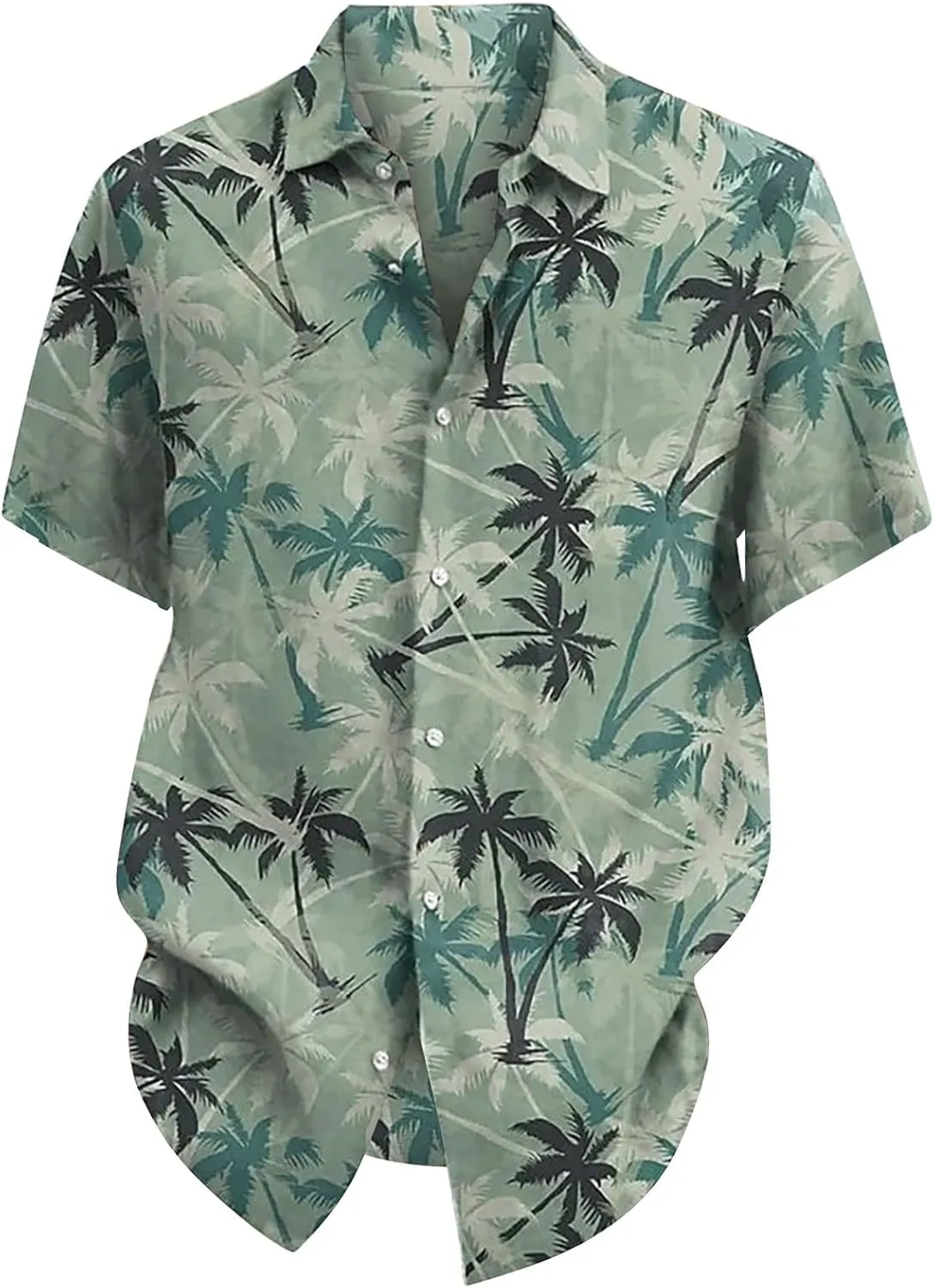 Mens Hawaiian Shirt Beach Button Down Short Sleeve Casual Stylish Big and Tall Floral Summer Tropical Vacation Tops