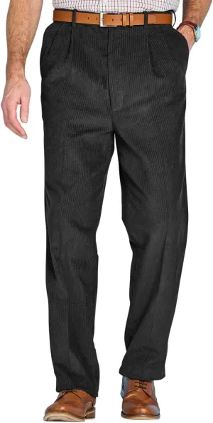 Men's HIGH-Rise Pants Luxury Cotton Corduroy Trousers