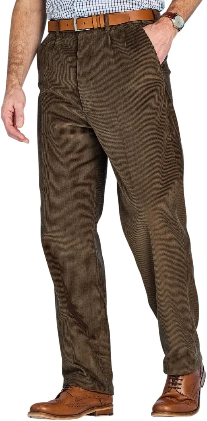 Men's HIGH-Rise Pants Luxury Cotton Corduroy Trousers