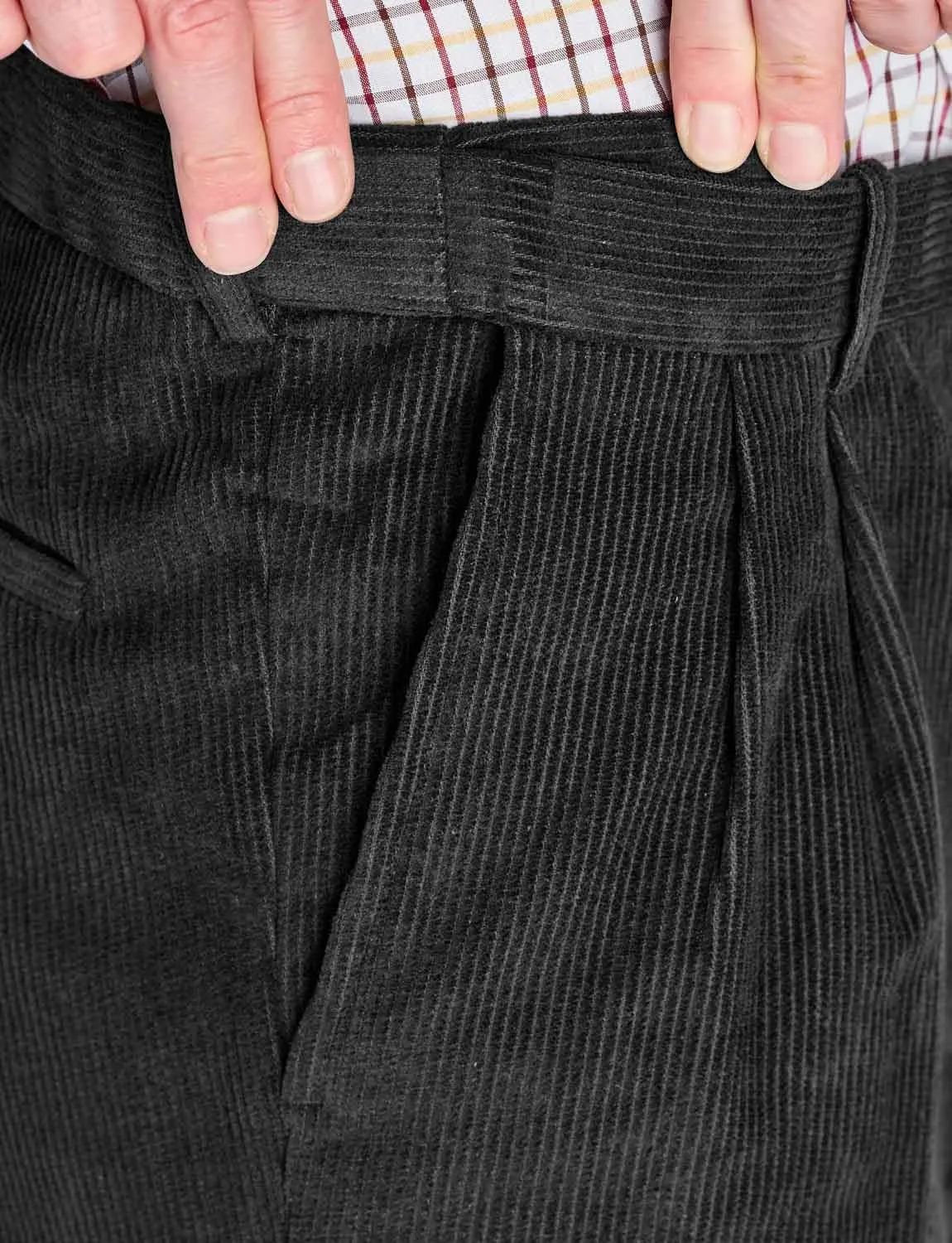 Men's HIGH-Rise Pants Luxury Cotton Corduroy Trousers