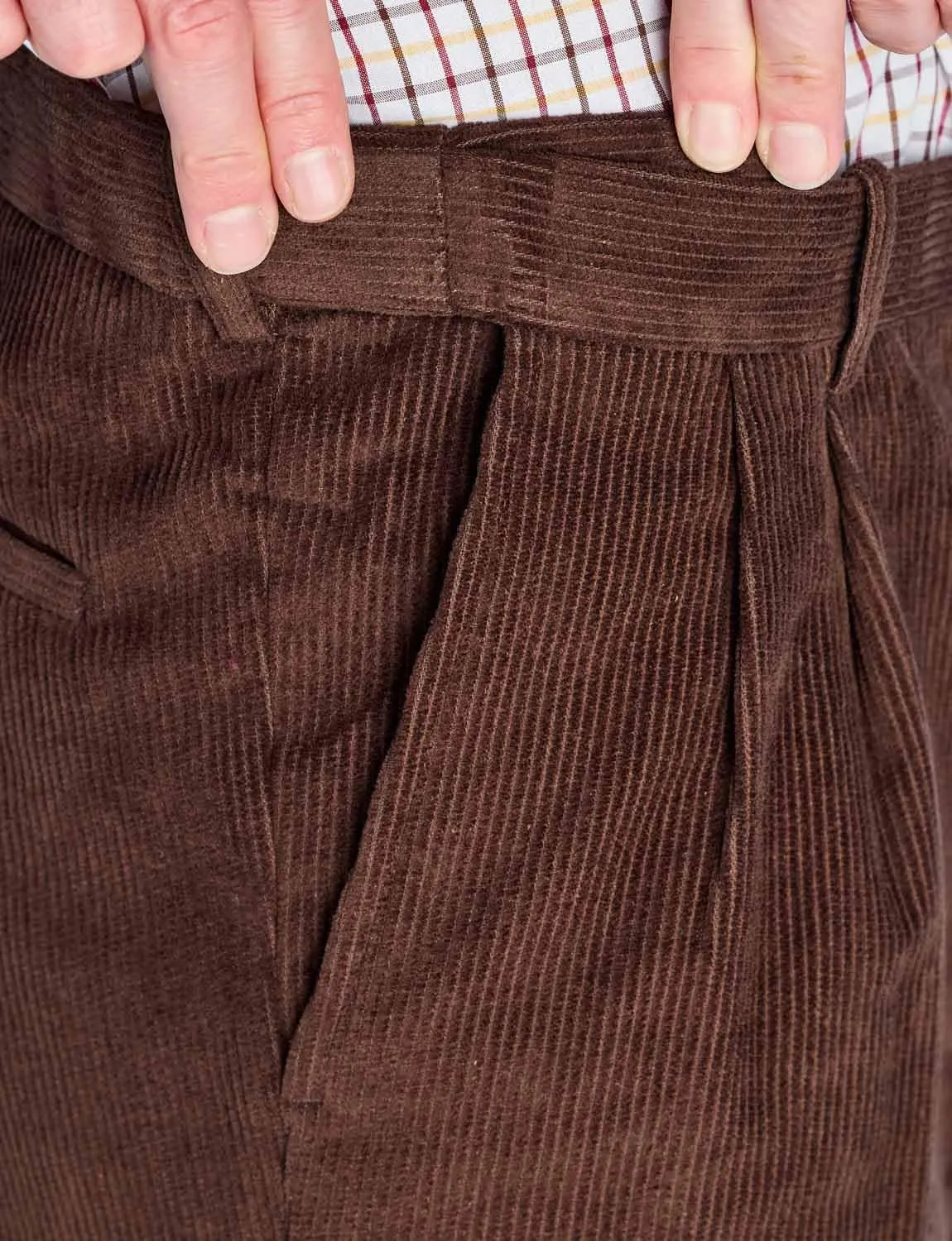 Men's HIGH-Rise Pants Luxury Cotton Corduroy Trousers