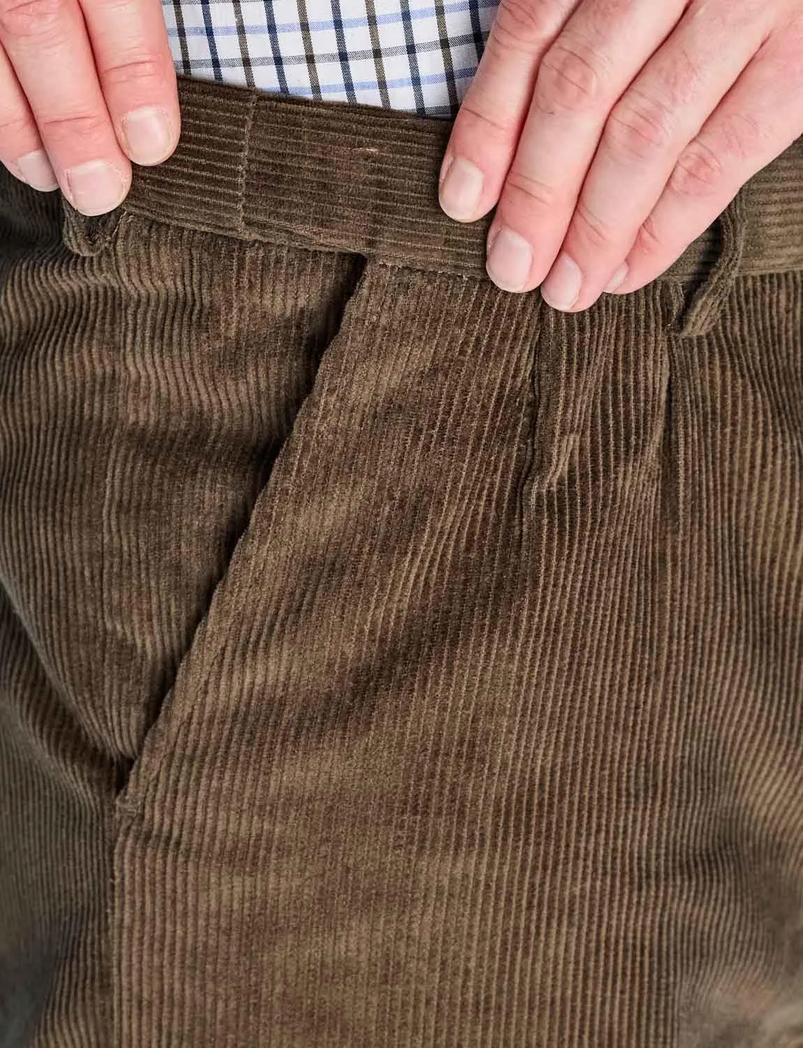 Men's HIGH-Rise Pants Luxury Cotton Corduroy Trousers