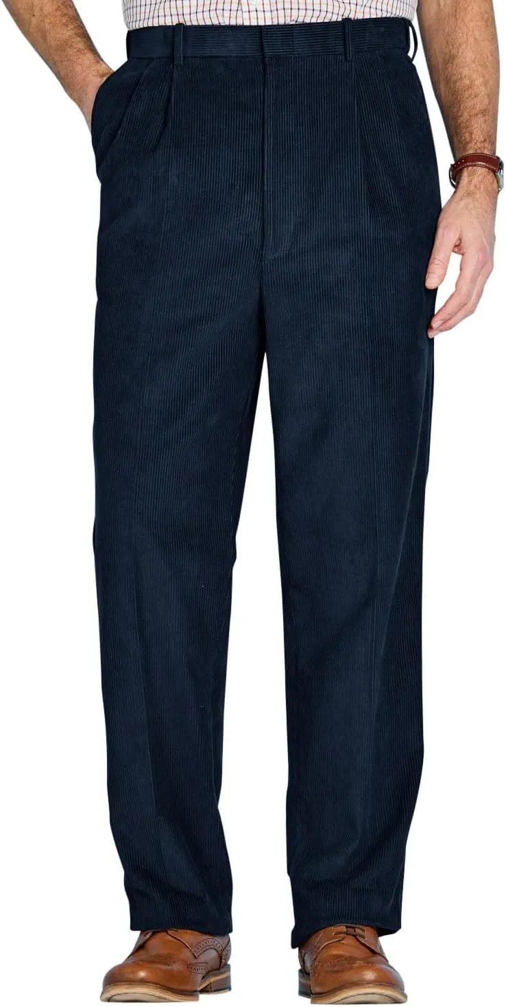 Men's HIGH-Rise Pants Luxury Cotton Corduroy Trousers