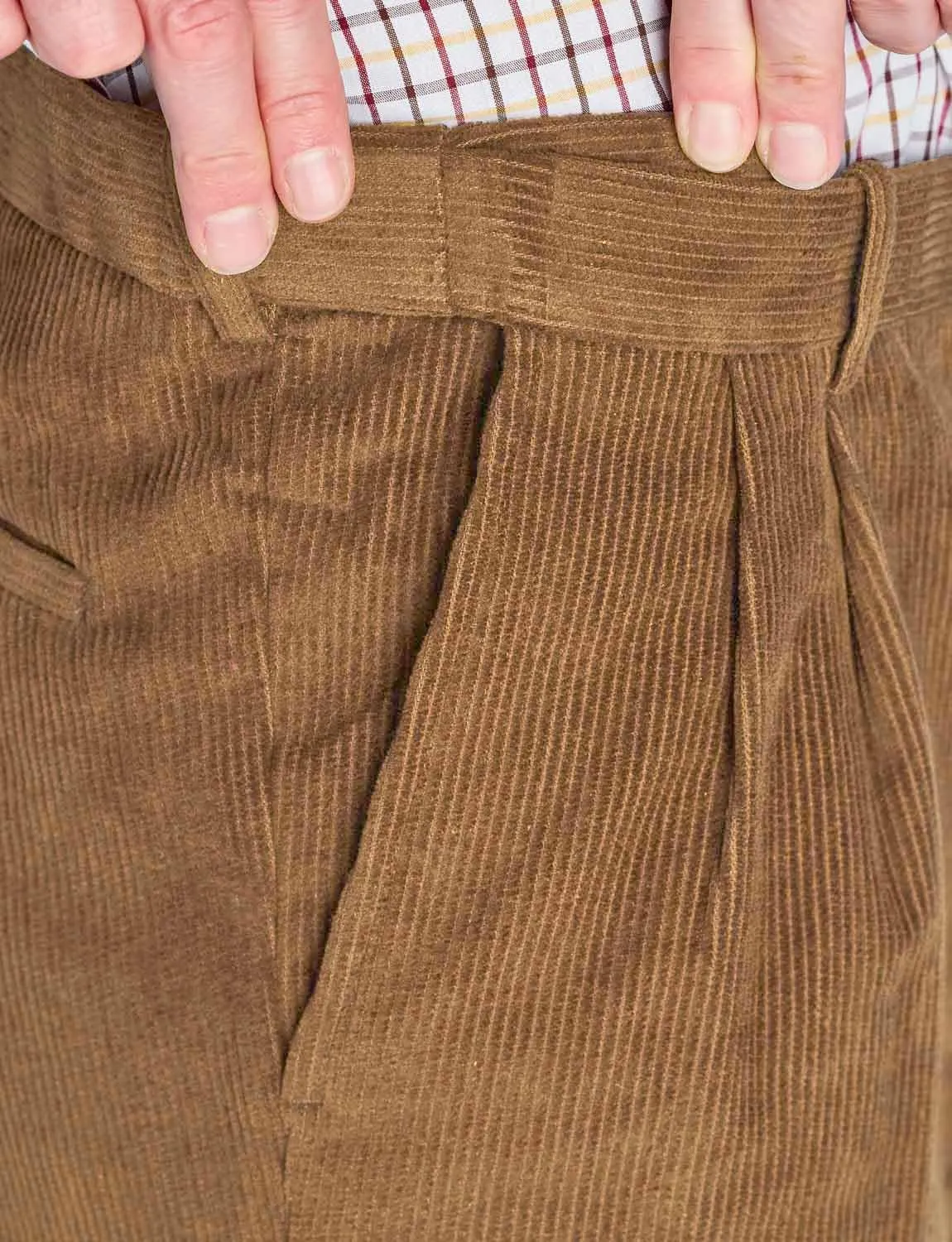 Men's HIGH-Rise Pants Luxury Cotton Corduroy Trousers