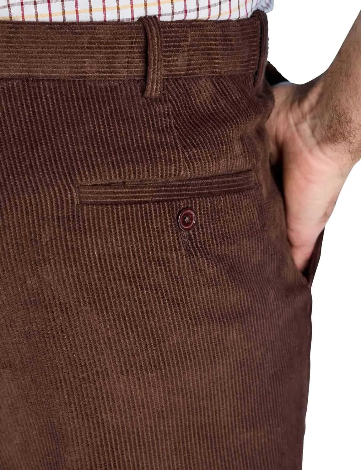 Men's HIGH-Rise Pants Luxury Cotton Corduroy Trousers