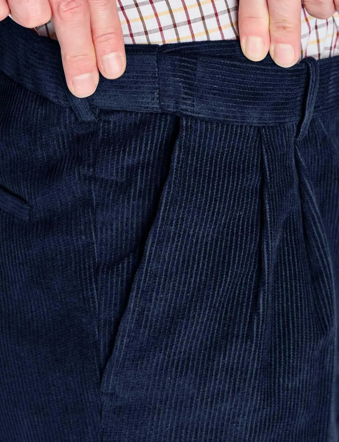Men's HIGH-Rise Pants Luxury Cotton Corduroy Trousers