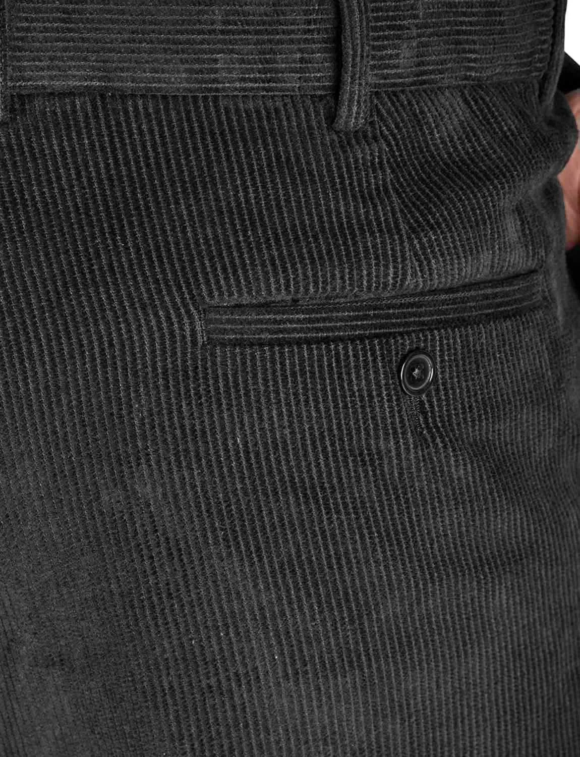 Men's HIGH-Rise Pants Luxury Cotton Corduroy Trousers