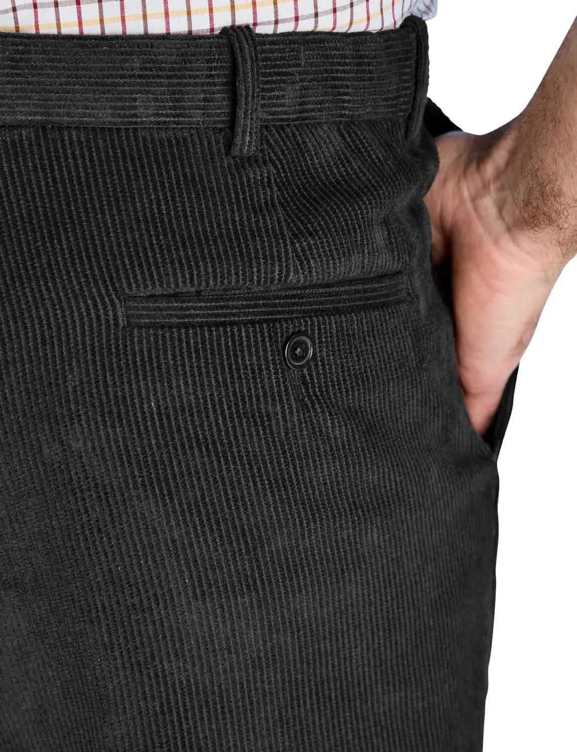 Men's HIGH-Rise Pants Luxury Cotton Corduroy Trousers
