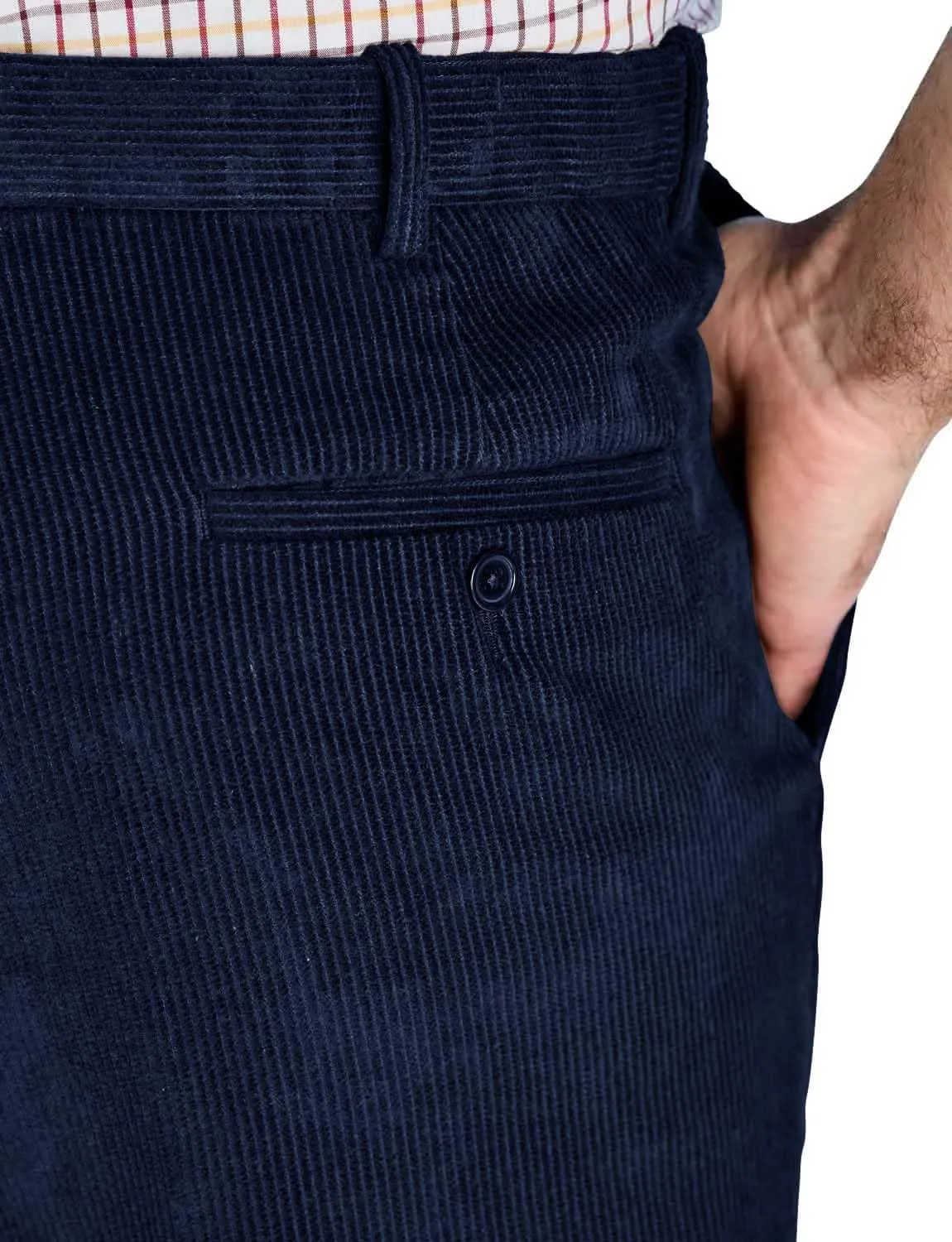 Men's HIGH-Rise Pants Luxury Cotton Corduroy Trousers