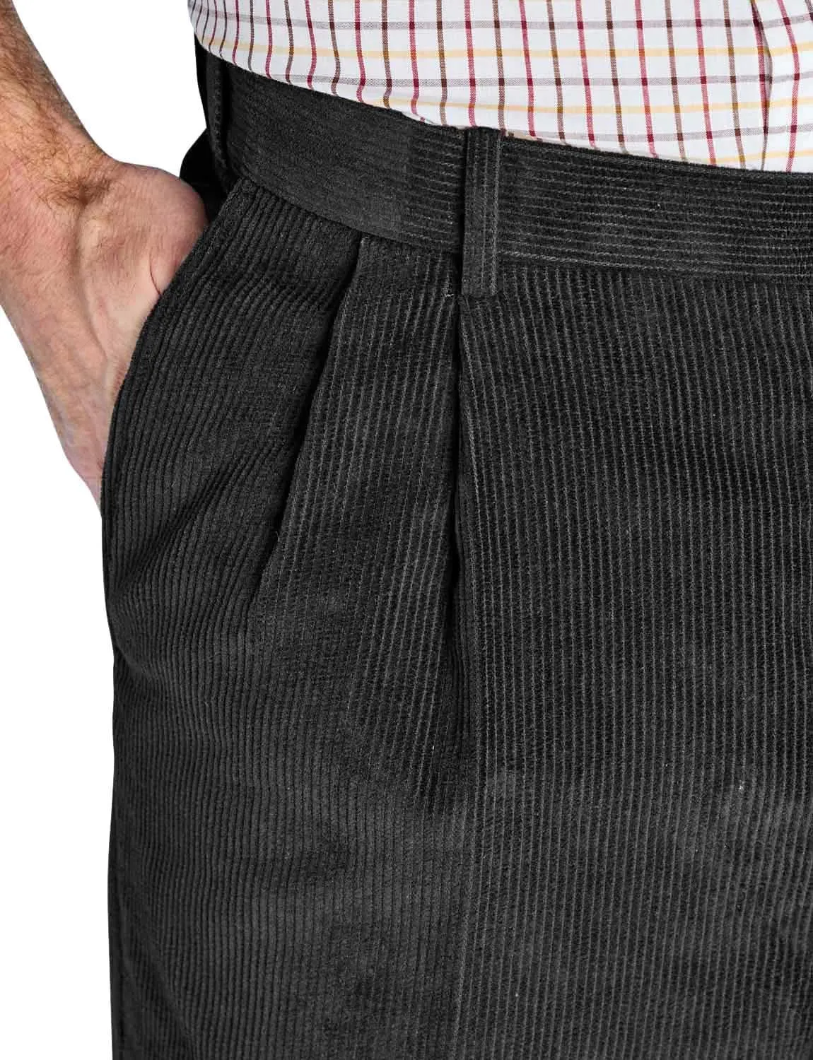 Men's HIGH-Rise Pants Luxury Cotton Corduroy Trousers
